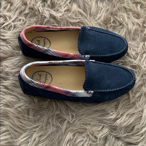 Jack Rogers Barrett Suede Loafers Navy Men’s Size 8.5 NIB MSRP($128) New In Box main image 8